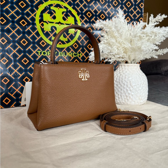 Tory Burch Handbags - New, tory burch britten micro satchel crossbody top handle brwon